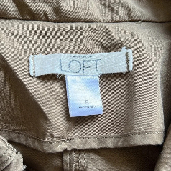Ann Taylor LOFT Olive Tan Utility Jacket - Picture 7 of 8